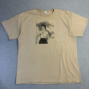 Men’s XL Bruce Lee Dragon Graphic T Shirt Beige Alstyle Martial Arts Tee